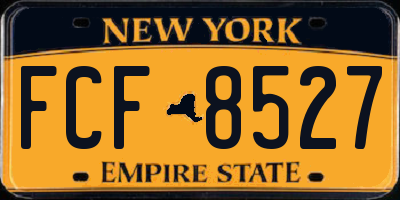 NY license plate FCF8527