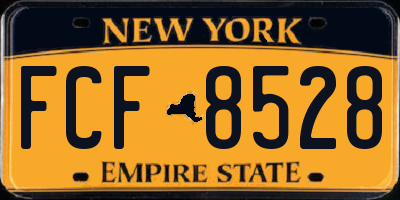 NY license plate FCF8528
