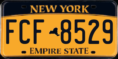 NY license plate FCF8529