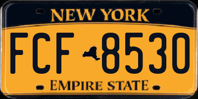 NY license plate FCF8530