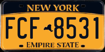 NY license plate FCF8531