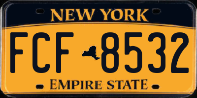 NY license plate FCF8532