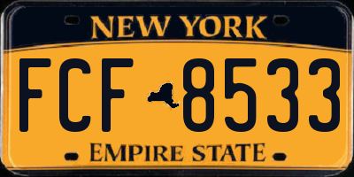 NY license plate FCF8533