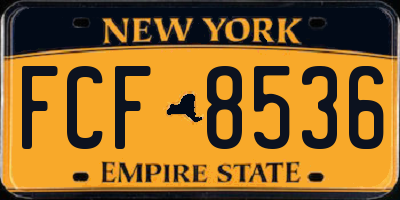 NY license plate FCF8536