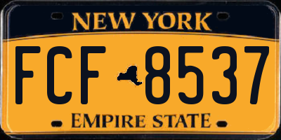 NY license plate FCF8537