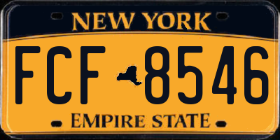 NY license plate FCF8546
