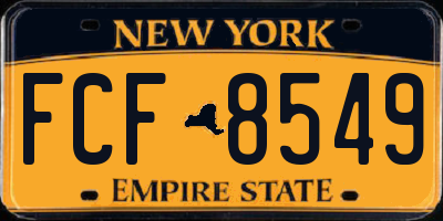 NY license plate FCF8549