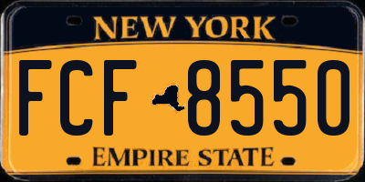 NY license plate FCF8550