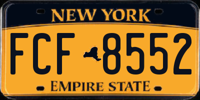 NY license plate FCF8552