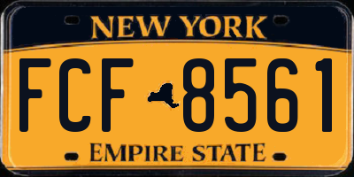 NY license plate FCF8561