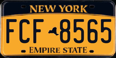 NY license plate FCF8565