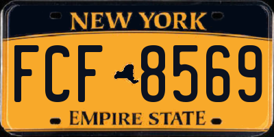 NY license plate FCF8569