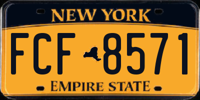 NY license plate FCF8571