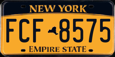 NY license plate FCF8575