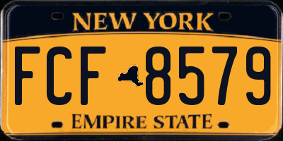 NY license plate FCF8579