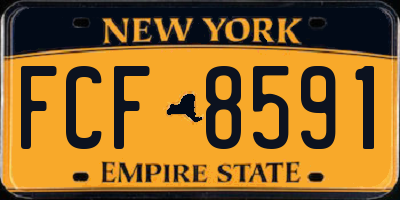 NY license plate FCF8591