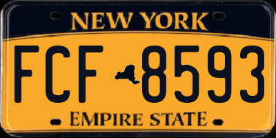 NY license plate FCF8593