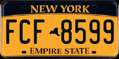 NY license plate FCF8599