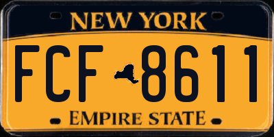 NY license plate FCF8611