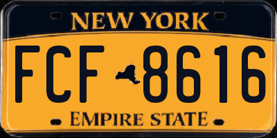 NY license plate FCF8616