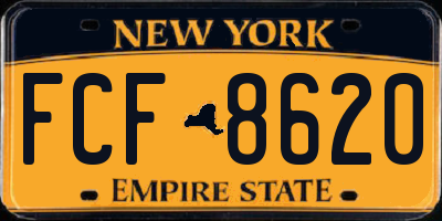 NY license plate FCF8620