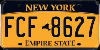 NY license plate FCF8627