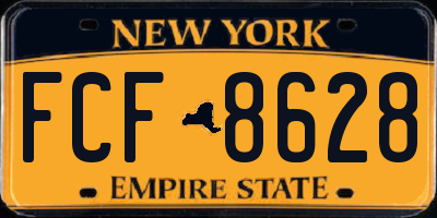 NY license plate FCF8628