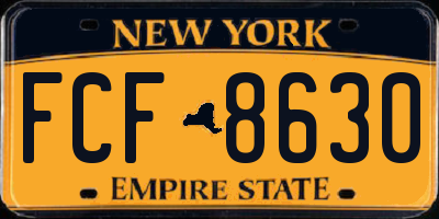 NY license plate FCF8630