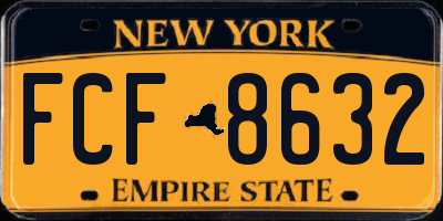 NY license plate FCF8632