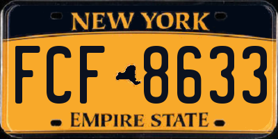 NY license plate FCF8633