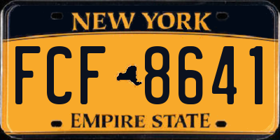 NY license plate FCF8641