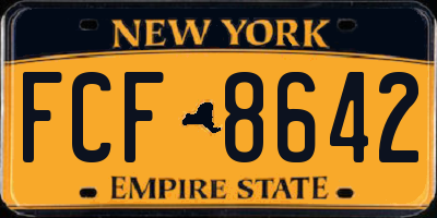 NY license plate FCF8642