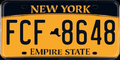 NY license plate FCF8648