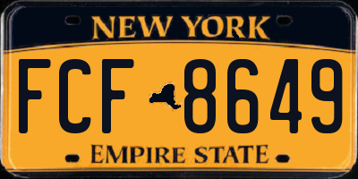 NY license plate FCF8649