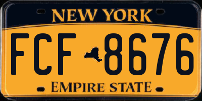 NY license plate FCF8676