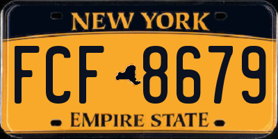 NY license plate FCF8679