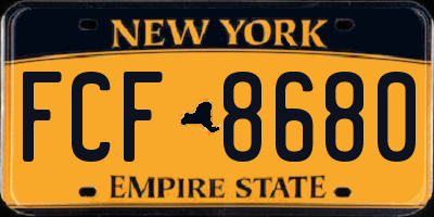 NY license plate FCF8680