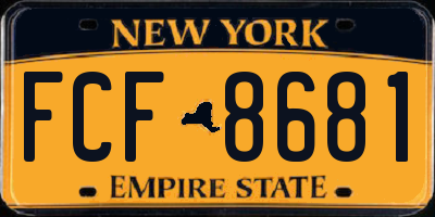 NY license plate FCF8681