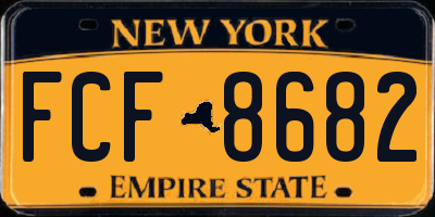 NY license plate FCF8682