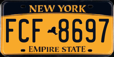 NY license plate FCF8697
