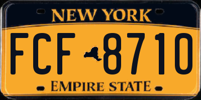 NY license plate FCF8710