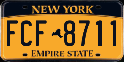 NY license plate FCF8711