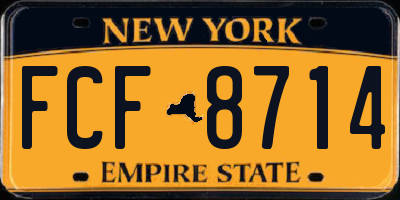 NY license plate FCF8714