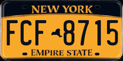 NY license plate FCF8715