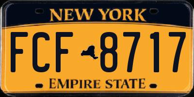 NY license plate FCF8717