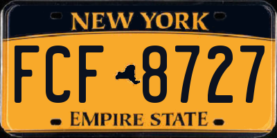NY license plate FCF8727
