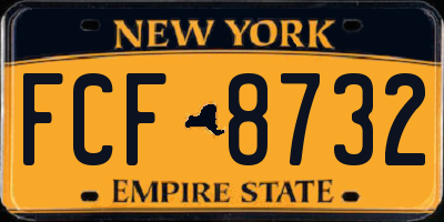 NY license plate FCF8732