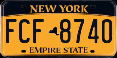 NY license plate FCF8740