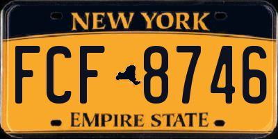 NY license plate FCF8746