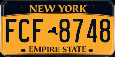 NY license plate FCF8748